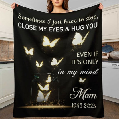 Sometimes I Just Have To Stop Personalized Memorial Fleece Blanket - Lovscape