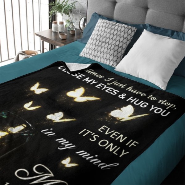 Sometimes I Just Have To Stop Personalized Memorial Fleece Blanket - Lovscape