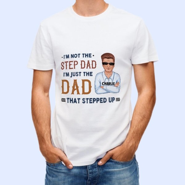 Step Dad Young Man Personalized Shirt - lovscape