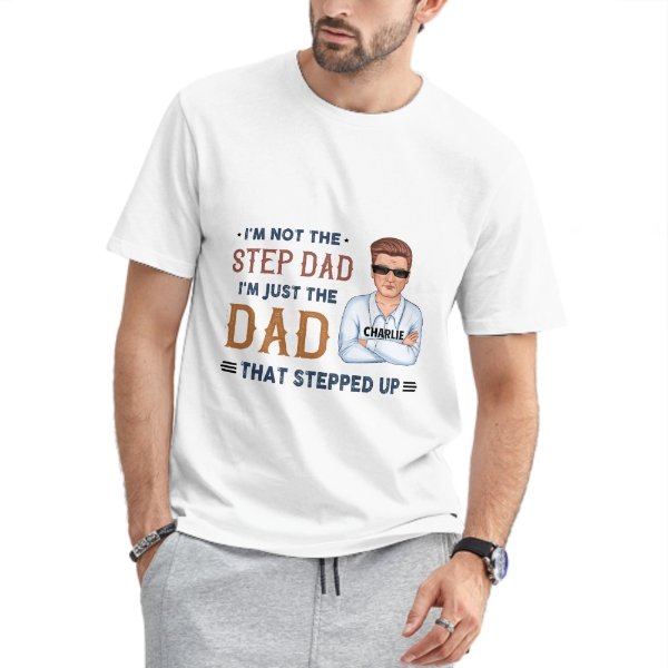 Step Dad Young Man Personalized Shirt - lovscape