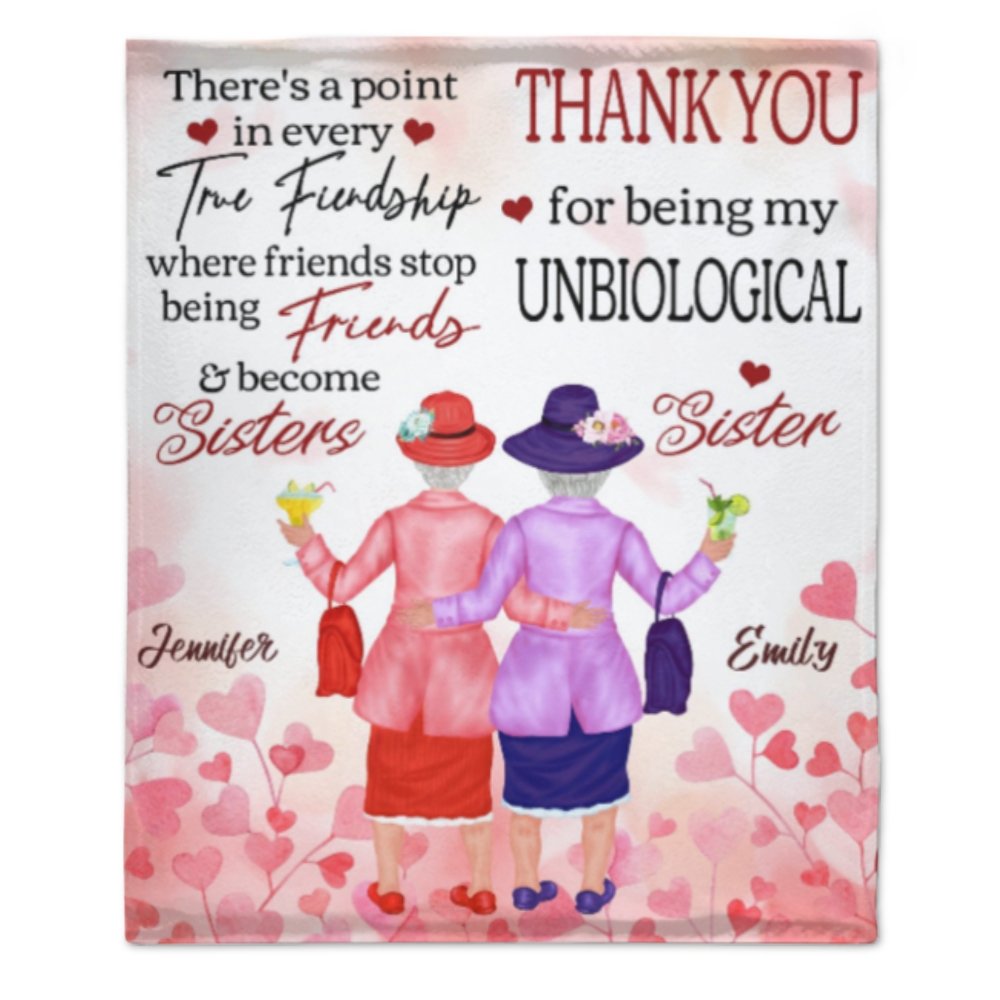 Merci d'être ma sœur non biologique - Cadeau pour Bestie - Couverture personnalisée