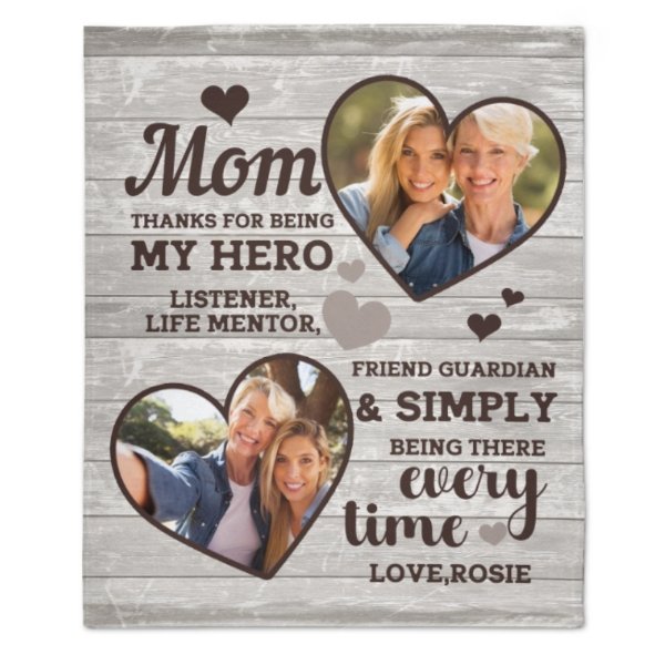 Merci d'être simplement là à chaque fois - Télécharger une image, un cadeau pour maman, une couverture personnalisée 