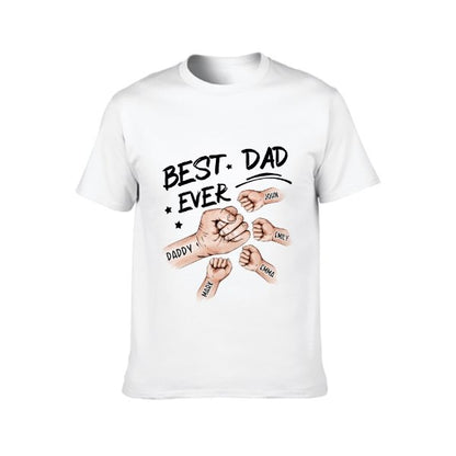 The Best Dad Ever - Family Personalized Custom Unisex T-shirt - Father's Day, Birthday Gift For Dad - lovscape