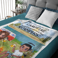 The Best Memories Are Made Camping - Husband & Wife - Gift For Camping Couples, Personalized Blanket - Lovscape