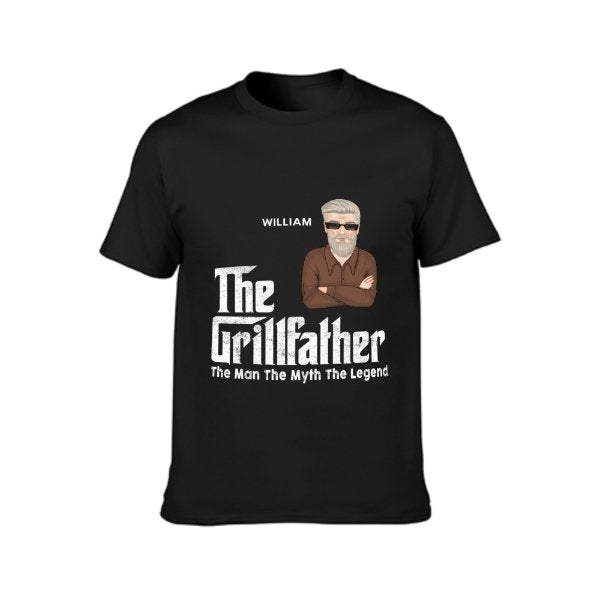 The Grillfather - Gift For Dad - Personalized Unisex T-Shirt - lovscape