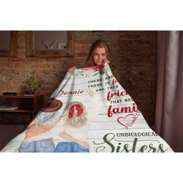 There Are Friends There Is Family - Gift For Bestie - Personalized Blanket - Lovscape