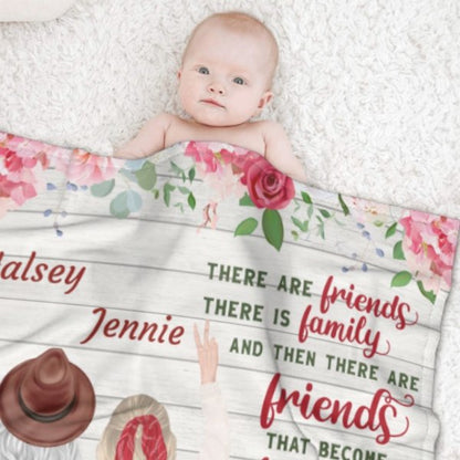 There Are Friends There Is Family - Gift For Bestie - Personalized Blanket - Lovscape