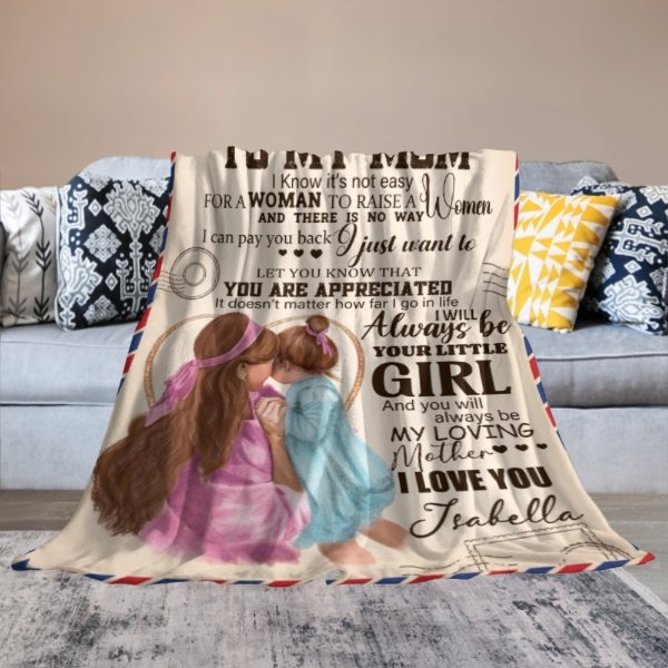 To My Beloved Mom - Personalized Blanket - Lovscape