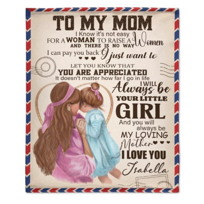 To My Beloved Mom - Personalized Blanket - Lovscape