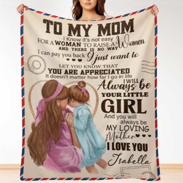 To My Beloved Mom - Personalized Blanket - Lovscape