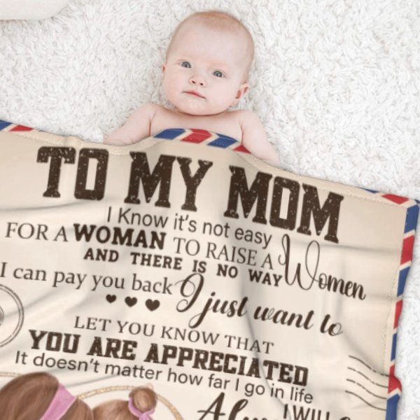 To My Beloved Mom - Personalized Blanket - Lovscape