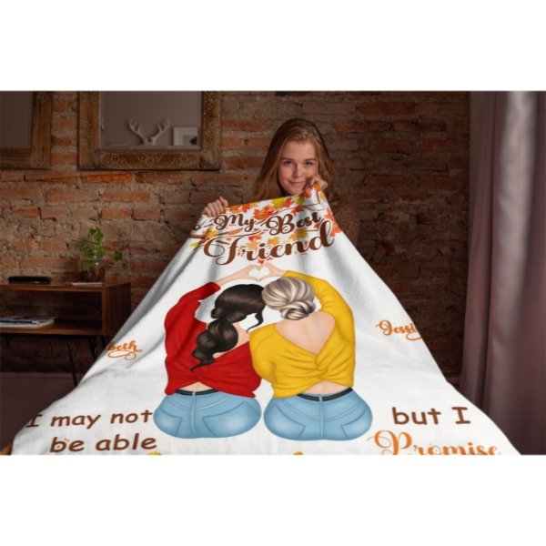 To My Best Friend - I Promise You Won't Have To Face Them Alone - Personalized Blanket - Lovscape