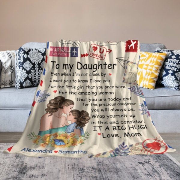 To My Daughter, Even When I'm Not Close By I Want You To Know I Love You - Personalized Blanket - Lovscape