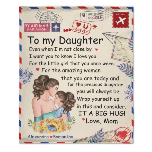 To My Daughter, Even When I'm Not Close By I Want You To Know I Love You - Personalized Blanket - Lovscape