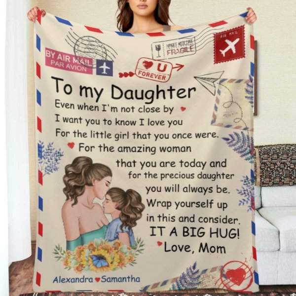 To My Daughter, Even When I'm Not Close By I Want You To Know I Love You - Personalized Blanket - Lovscape