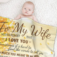 To My Wife Never Forget That I Love You - Gift For Couples, Personalized Blanket - Lovscape