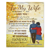 To My Wife Never Forget That I Love You - Gift For Couples, Personalized Blanket - Lovscape