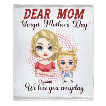 We Love You Everyday - Family Personalized Custom Blanket - Mother's Day Gift For Mom - Lovscape