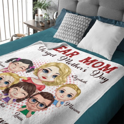 We Love You Everyday - Family Personalized Custom Blanket - Mother's Day Gift For Mom - Lovscape