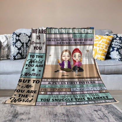 We Love You From All The Times - Family Personalized Custom Blanket - Birthday Gift For Mom From Daughter - Lovscape