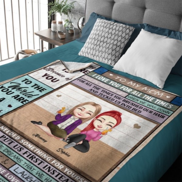 We Love You From All The Times - Family Personalized Custom Blanket - Birthday Gift For Mom From Daughter - Lovscape