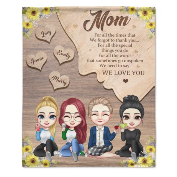 We Need To Say We Love You - Gift For Mom - Personalized Blanket - Lovscape