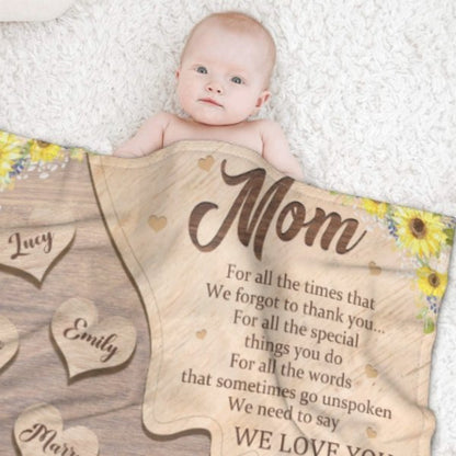 We Need To Say We Love You - Gift For Mom - Personalized Blanket - Lovscape