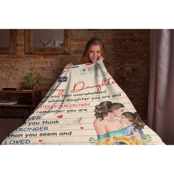 When Ever You Feel Overwhelmed Remember Whose Daughter You Are And Straighten Your Crown - Personalized Blanket - Lovscape