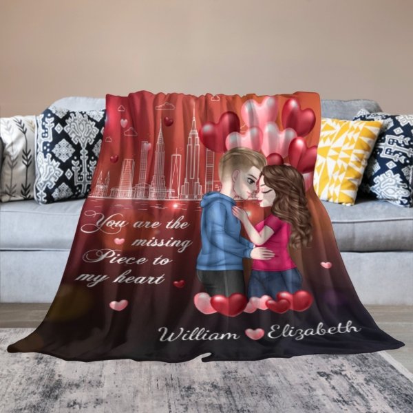 You Will Forever Be My Always - Couple Personalized Custom Blanket - Gift For Husband Wife, Anniversary - Lovscape