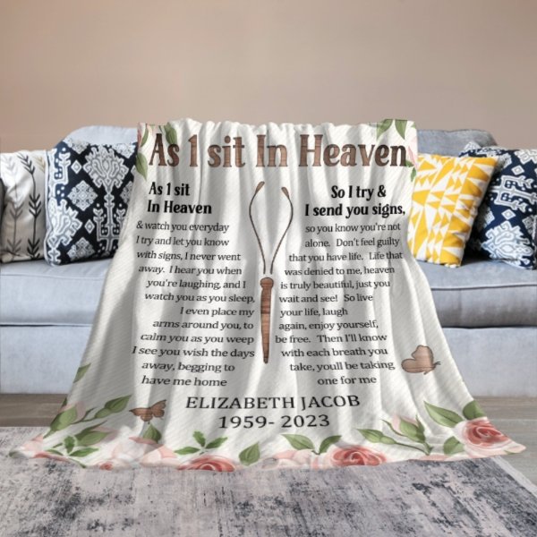 You're Not Alone - Personalized Blanket - Memorial Gift, Sympathy Gift - Lovscape