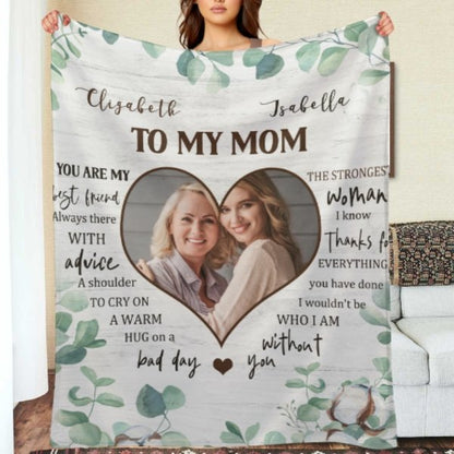 You're The Strongest Woman I Know - Upload Image, Gift For Mom, Personalized Blanket - Lovscape